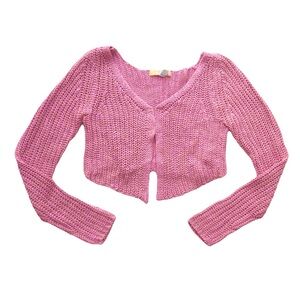 Pink knit shrug from urban outfitters